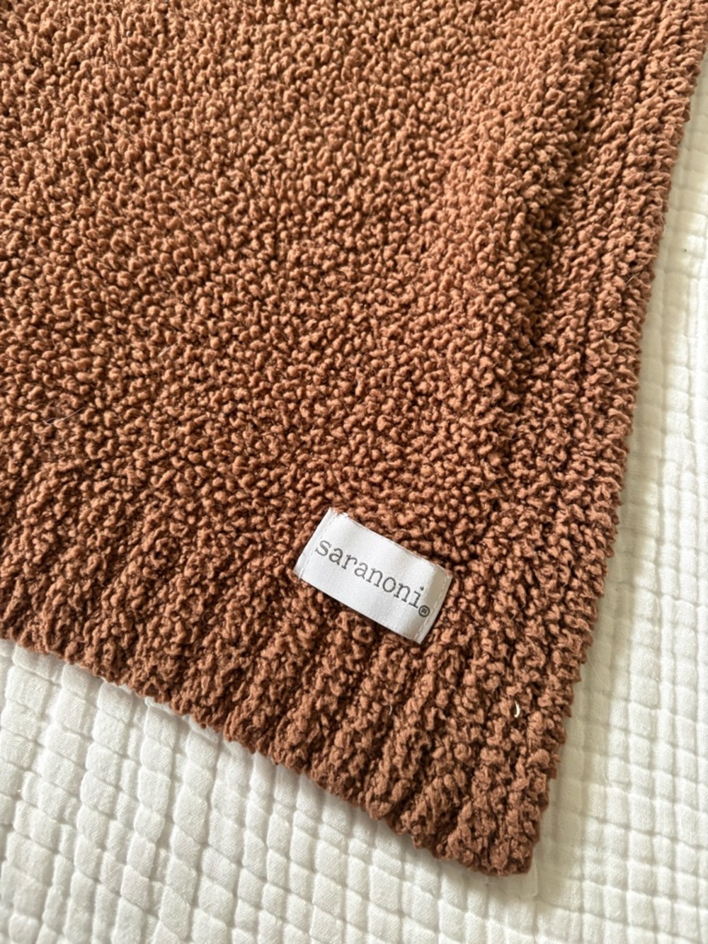 saranoni Cozy Textured lovey/mini blanket - Rust